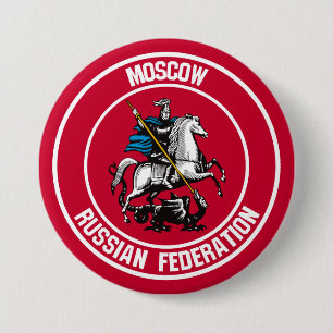 Moskou Ronde Emblem Button 7,6 Cm