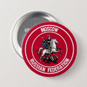 Moskou Ronde Emblem Ronde Button 7,6 Cm (Voorkant /achterkant)
