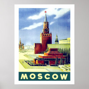 Moskou, rood plein, Rusland, , reisposter Poster