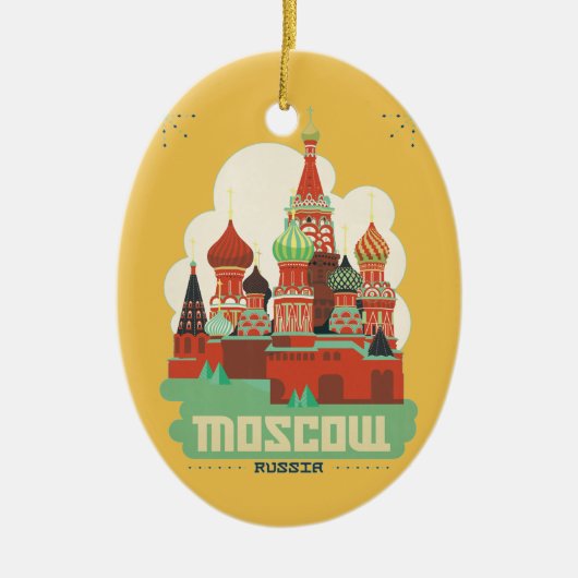 Moskou Rusland Keramisch Ornament (Voorkant)