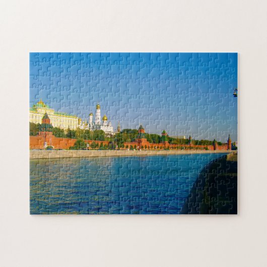 Moskou Rusland Kremlin Architecture Moskva River Legpuzzel (Horizontaal)