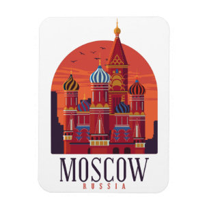 Moskou Rusland Kremlin Skyline Magneet