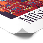 Moskou Rusland Kremlin Skyline Poster (Hoek)