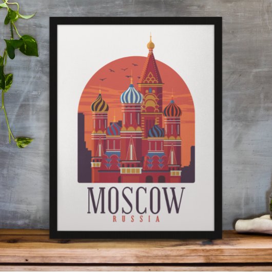 Moskou Rusland Kremlin Skyline Poster