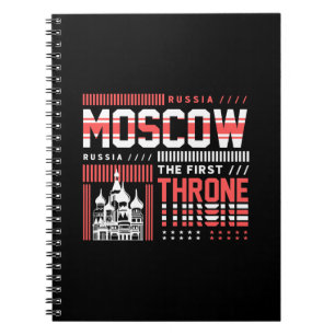 Moskou Rusland Landmark Typografie Reizen Notitieboek