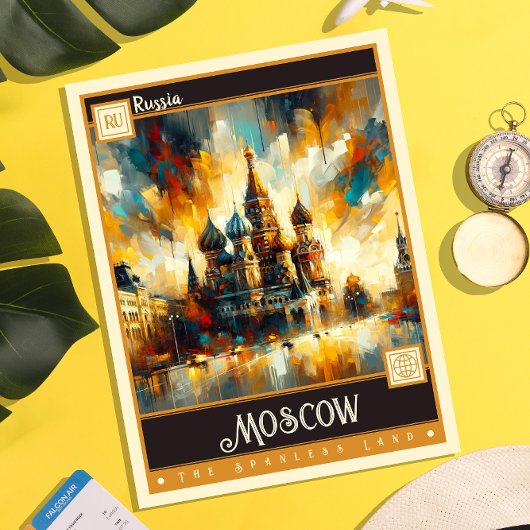 Moskou, Rusland | schilderij Briefkaart