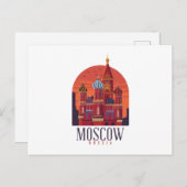 Moskou Rusland Skyline Briefkaart (Voorkant / Achterkant)