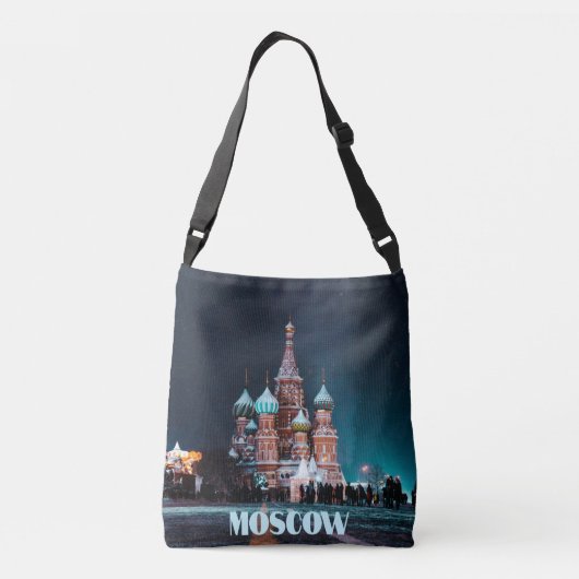 Moskou Rusland St. Basilkathedraal Crossbody Tas (Achterkant)