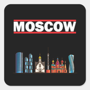 Moskou - Ruslands Adembenemende Hoofdstad - Vierkante Sticker