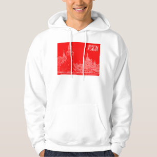 Moskou Sint-Basilkathedraal Roodplein Schets Hoodie