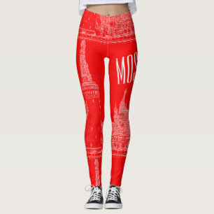 Moskou Sint-Basilkathedraal Roodplein Schets Leggings