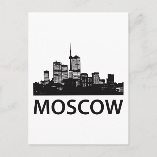 Moskou Skyline Briefkaart (Voorkant)