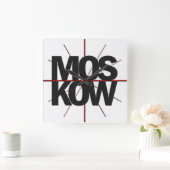 Moskou-tijdzone wandklok vierkante klok (Huis)