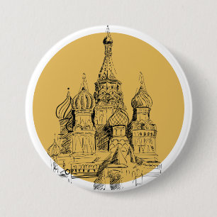 Moskouse kathedraal ronde button 7,6 cm