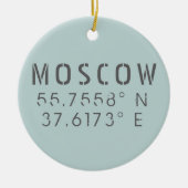 Moskouse Lengtegraad Keramisch Ornament (Voorkant)