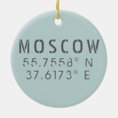 Moskouse Lengtegraad Keramisch Ornament (Achterkant)