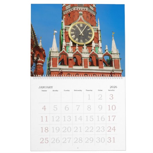 Moskouse wandkalender kalender (Jan 2026)