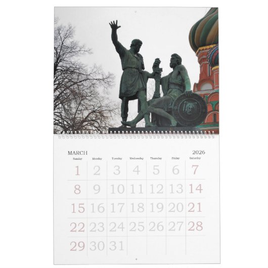 Moskouse wandkalender kalender (Mar 2026)
