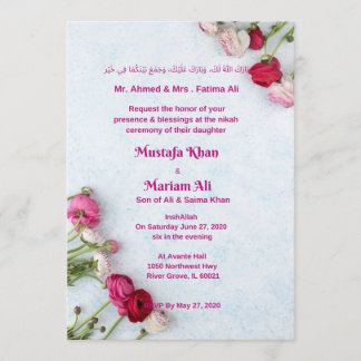 Moslim bruiloft uitnodiging