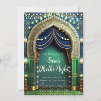 Moslim Dholki uitnodigingen & Mehndi uitnodigingen