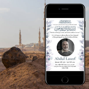 Moslim Dood Aankondiging Man Janaza Gebed