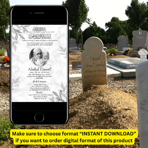 Moslim Dood Aankondiging Man Janaza Gebed