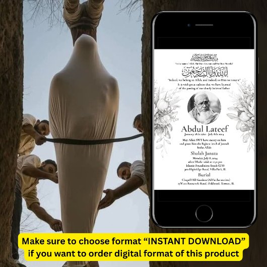 Moslim Dood Aankondiging Man Janaza Gebed