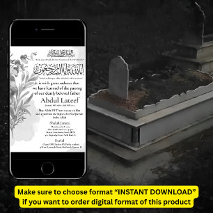 Moslim Dood Aankondiging Man Janaza Gebed