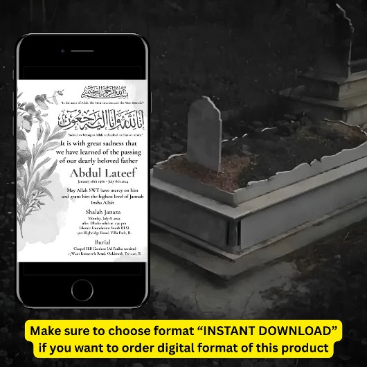 Moslim Dood Aankondiging Man Janaza Gebed