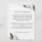 Moslim Dood Aankondiging Vrouw Janaza Gebed (Achterkant)