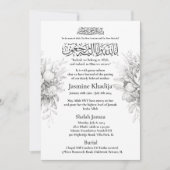 Moslim Dood Aankondiging Vrouw Janaza Gebed (Voorkant)