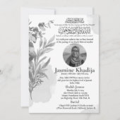 Moslim Dood Aankondiging Vrouw Janaza Gebed (Voorkant)