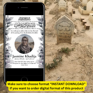 Moslim Dood Aankondiging Vrouw Janaza Gebed