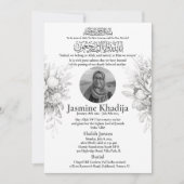 Moslim Dood Aankondiging Vrouw Janaza Gebed (Voorkant)