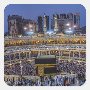 Moslim Hadj, Mekka Saoedi-Arabië Vierkante Sticker