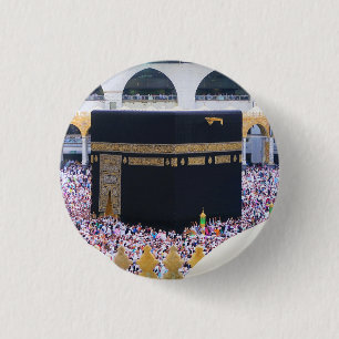 Moslim Hajj Mubarak Heilige Kaaba Mekka Saoedi-Ara Ronde Button 3,2 Cm