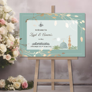 Moslim Huwelijks Welkomstbord Acrylic   Nikah Wali Acryl Bord