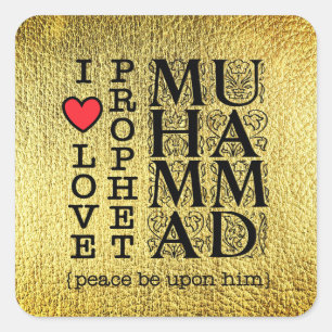 Moslim Islamitisch Geschenk – Liefde & Respect voo Vierkante Sticker