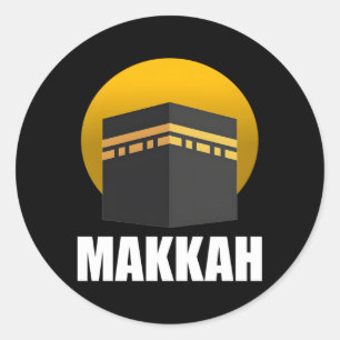 Moslim Islamitisch Makkah Kaaba Saoedische stad Me Ronde Sticker