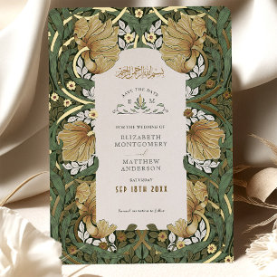 Moslim Save the Date Sagegroene Guichelheil Folie Uitnodiging