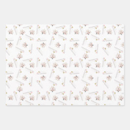 Moslim Trouwpapier Flat Sheet Set van 3 Inpakpapier Vel