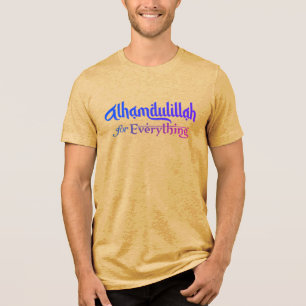 Moslim Umrah Hajj Ramadan Eid Nikah Alhamdulillah Tri-Blend Shirt