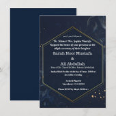 Moslimbruiloft Nikah Invitation Kaart (Voorkant / Achterkant)