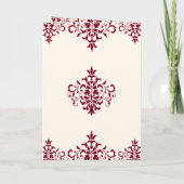 Moslimhuwelijk tussen Cream en Bourgogne Damask (Achterkant)