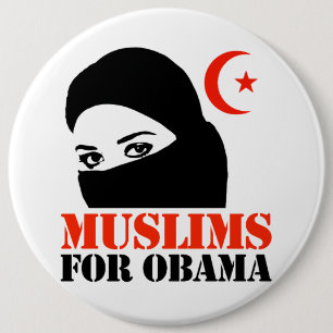 Moslims voor Obama Ronde Button 6,0 Cm