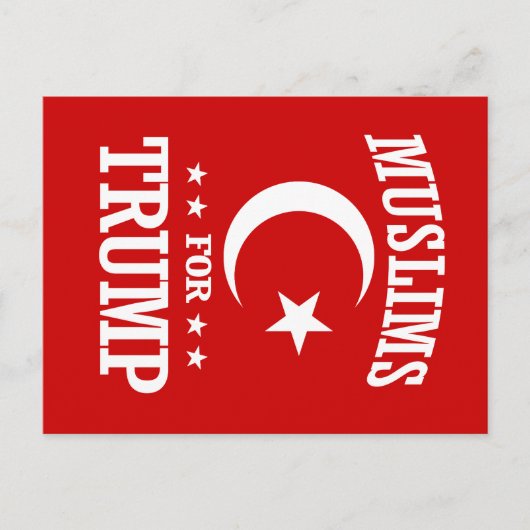 MOSLIMS VOOR TRUMP BRIEFKAART (Voorkant)