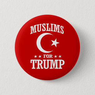 MOSLIMS VOOR TRUMP RONDE BUTTON 5,7 CM