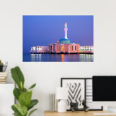 Mosque on Water, Jeddah, Saudi-Arabië groot Canvas Poster (Thuiskantoor)
