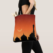 Mosque Silhouette Evening Sky - Canvas tas (Dichtbij)