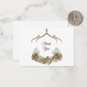 Mosquée Carte de remerciements à fleurs (Devant/Arrière en situation)